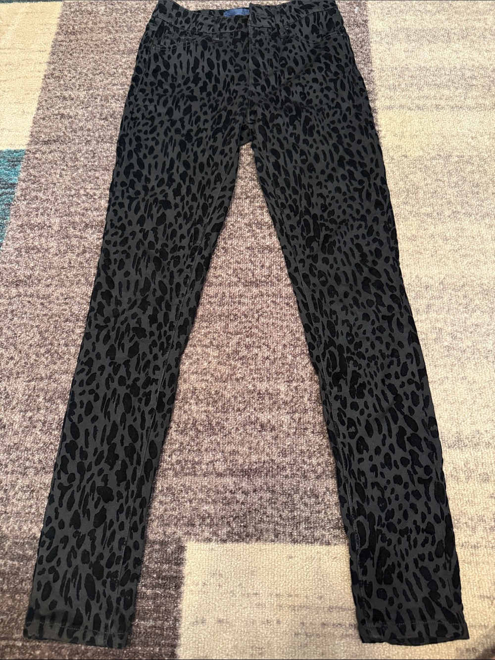 Rachel Black Animal-Print Skinny Jeans